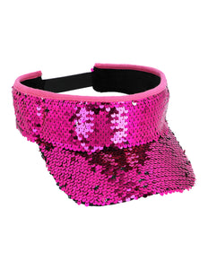 Boland Roze zonneklep glitter pailletten
