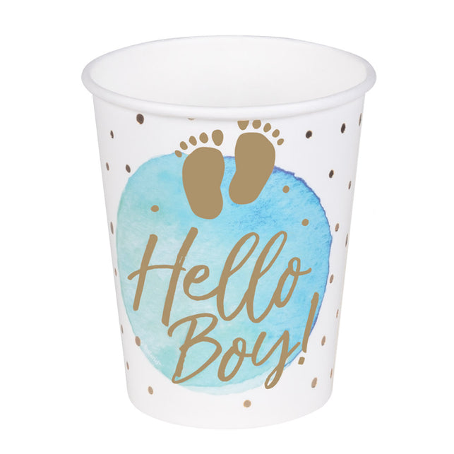 Boland Set 10 papieren bekertjes 'Hello boy!'