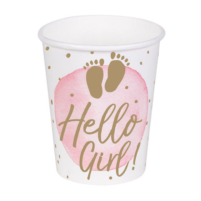 Boland Set 10 papieren bekertjes 'Hello girl!'