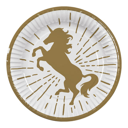 Boland Set 10 papieren bordjes Eenhoorn