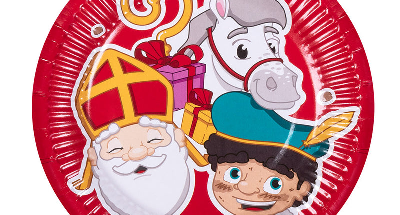 Boland Set 10 papieren bordjes Sinterklaas