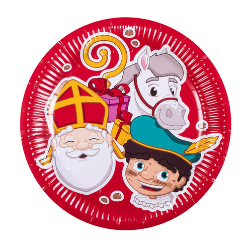 Boland Set 10 papieren bordjes Sinterklaas (XL)