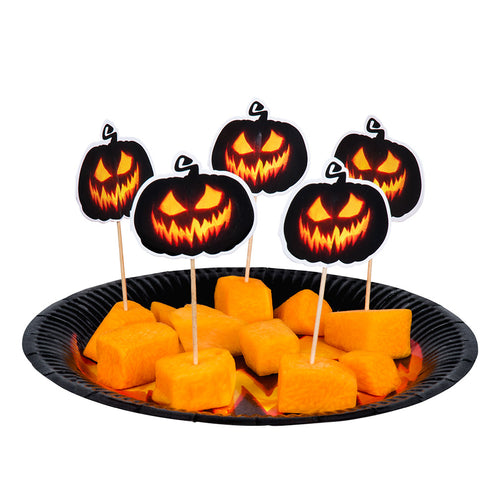 Boland Set 12 cocktailprikkers Creepy pumpkin