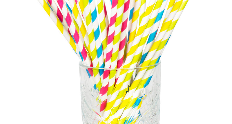 Boland Set 20 papieren rietjes multikleur