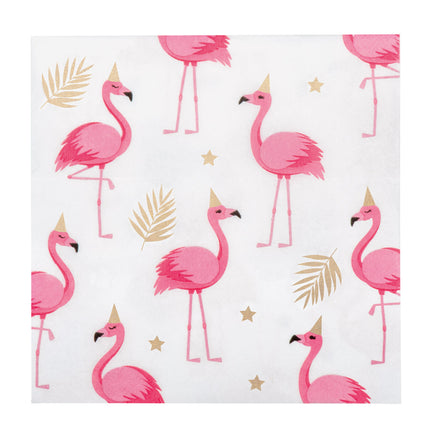 Boland Set 20 papieren servetten Flamingo