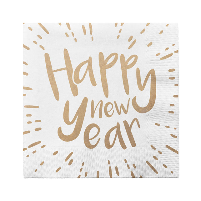 Boland Set 20 papieren servetten 'Happy new year'