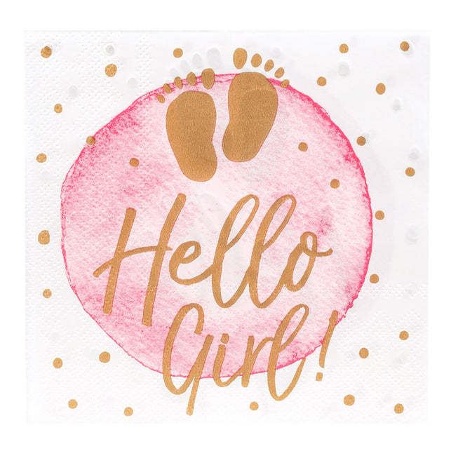 Boland Set 20 papieren servetten 'Hello girl!'