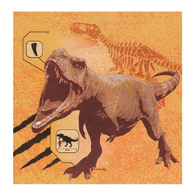 Boland Set 20 papieren servetten T-rex