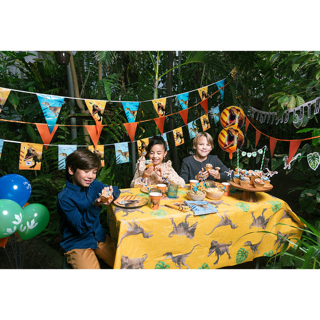 Boland Set 4 papieren feestzakjes T-rex