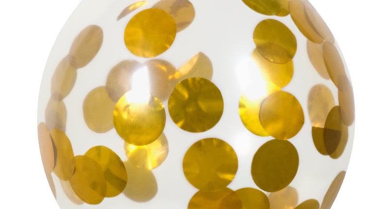 Boland Set 5 confettiballonnen goud
