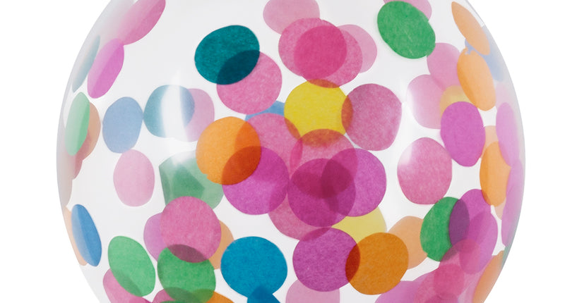 Boland Set 5 latex confettiballonnen multikleur