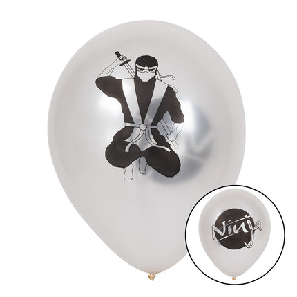 Boland Set 6 latex ballonnen 'Ninja'