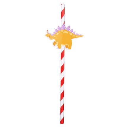 Boland Set 6 papieren rietjes Dino party