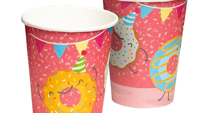 Boland Set 8 papieren bekertjes Donut