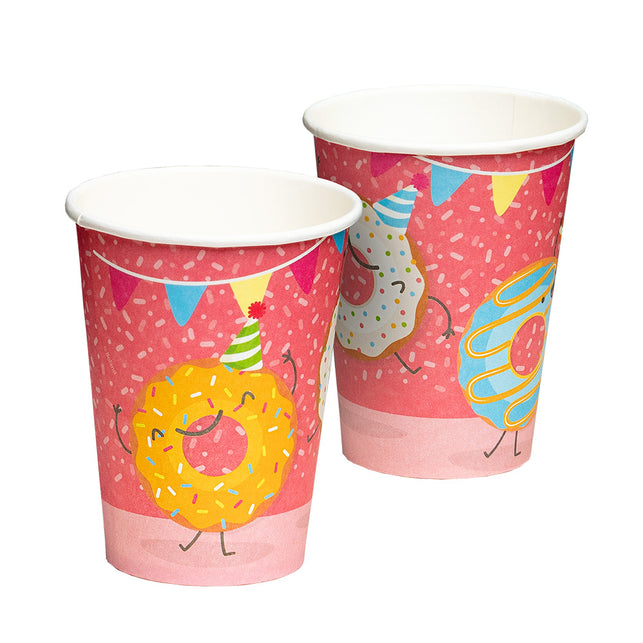 Boland Set 8 papieren bekertjes Donut