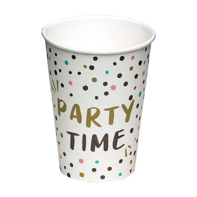 Boland Set 8 papieren bekertjes 'Party time'