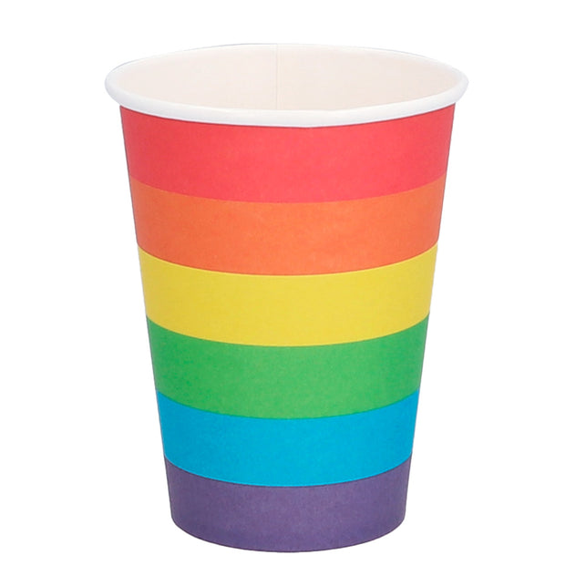 Boland Set 8 papieren bekertjes Regenboog