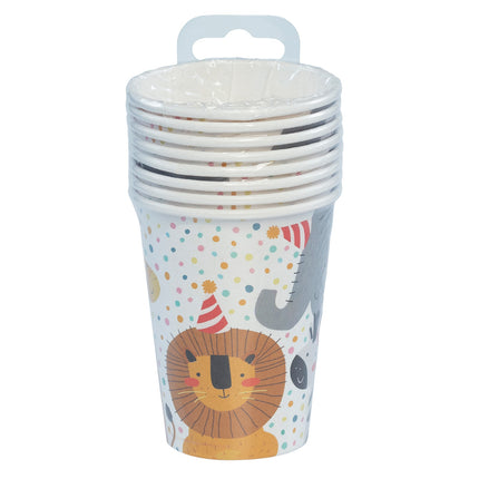 Boland Set 8 papieren bekertjes Safari