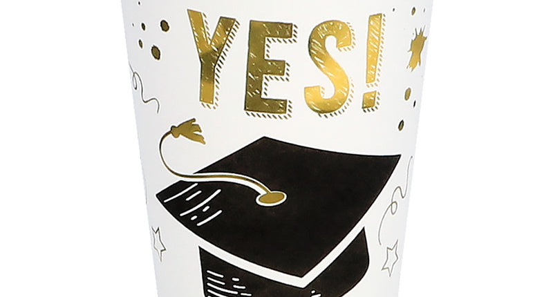 Boland Set 8 papieren bekertjes 'Yes you did it'