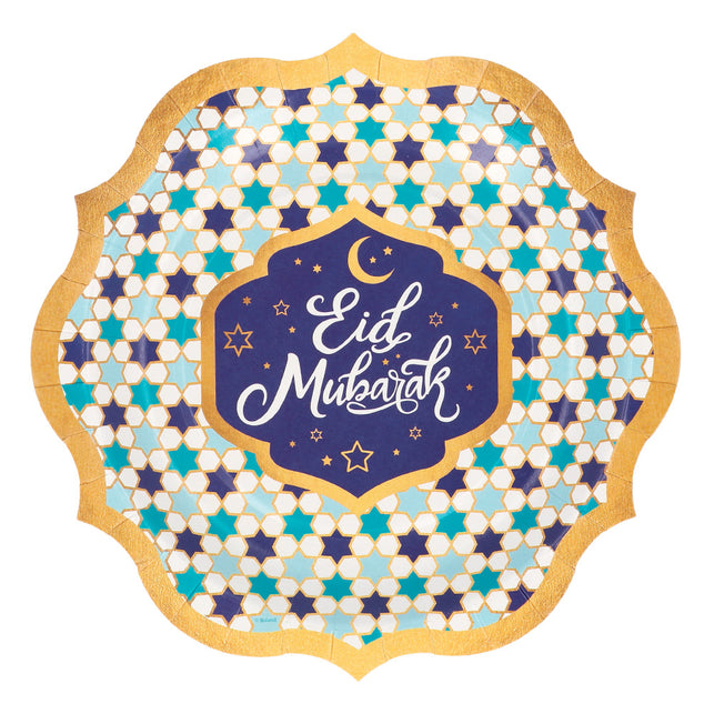 Boland Set 8 papieren bordjes 'Eid Mubarak'