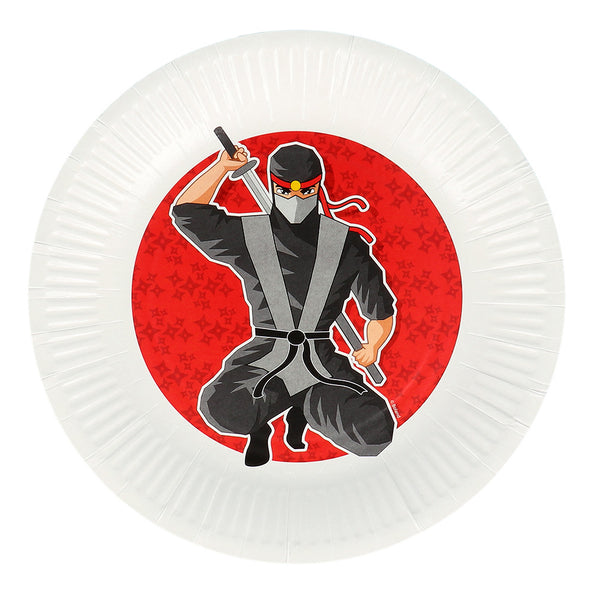 Boland Set 8 papieren bordjes Ninja