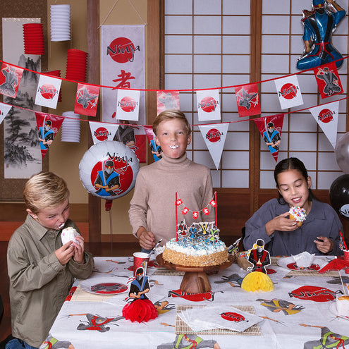 Boland Set 8 papieren bordjes Ninja