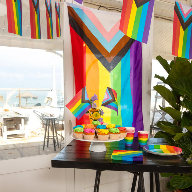 Boland Set 8 papieren bordjes Regenboog