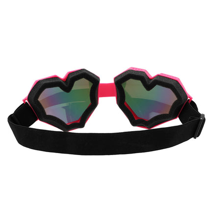 Boland Ski bril Festilove roze hartjes