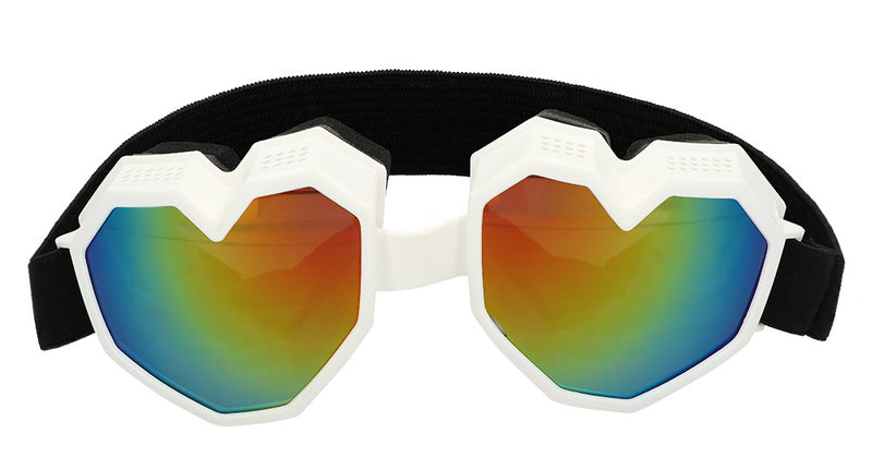 Boland Ski bril Festilove wit hartjes
