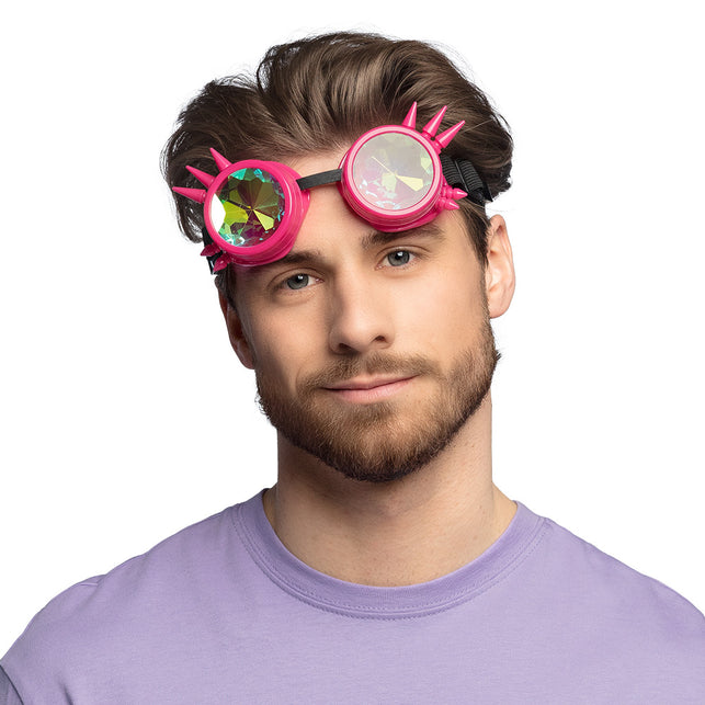 Boland Steampunk bril Festival neonroze