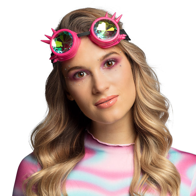 Boland Steampunk bril Festival neonroze
