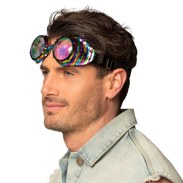 Boland Steampunk bril Mirage regenboog