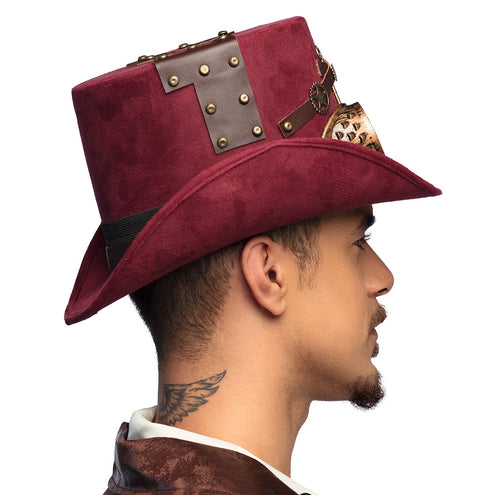 Boland Steampunkhoed bordeaux luxe