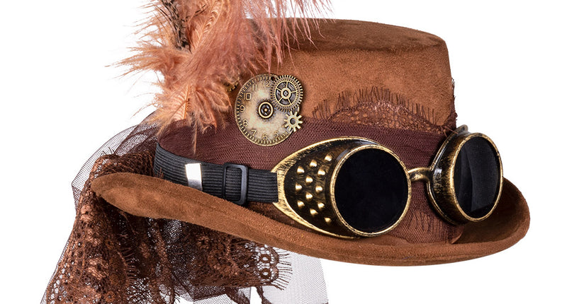 Boland Steampunkhoed bruin Specspunk de luxe
