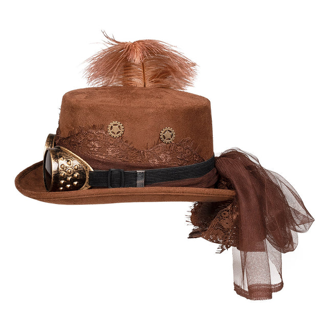 Boland Steampunkhoed bruin Specspunk de luxe