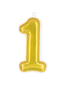 Boland Sticker Folieballon '1' goud