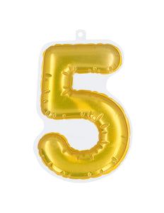 Boland Sticker Folieballon '5' goud
