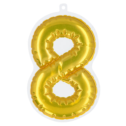 Boland Sticker Folieballon '8' goud