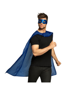Boland Super held cape en masker set blauw