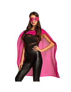 Boland Super held cape en masker set roze