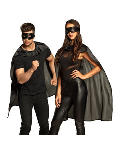 Boland Super held cape en masker set zwart