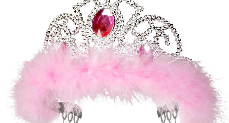 Boland Tiara Jasmine roze marabou