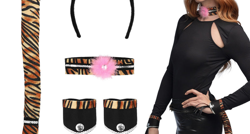 Boland Tijger verkleed set accessoires