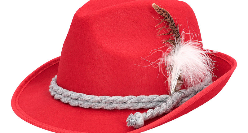 Boland Tiroler hoed rood Hansi