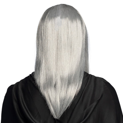 Boland Tovenaar pruik Magier met baard grijs