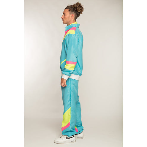 Boland Trainingspak Retro dude neon blauw