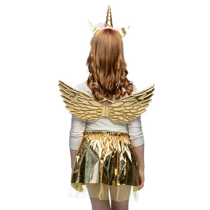 Boland Unicorn eenhoorn verkleed set goud