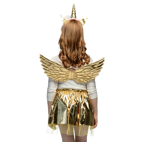 Boland Unicorn eenhoorn verkleed set goud
