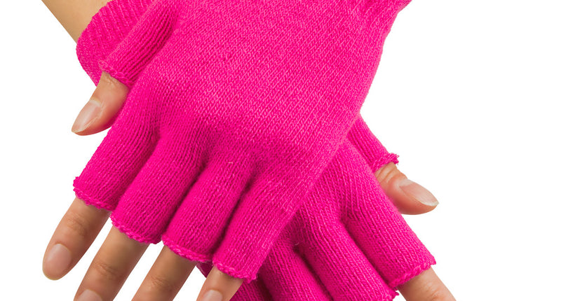 Boland Vingerloze handschoenen neon roze