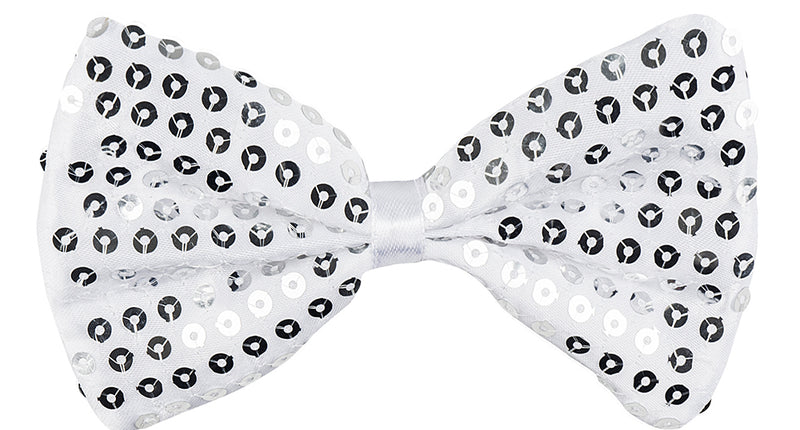 Boland Vlinderstrik zilver pailletten glitter